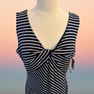 🌊 NWT Spense Striped Sleeveless Dress – Women’s L – Nautical Chic! 🌊